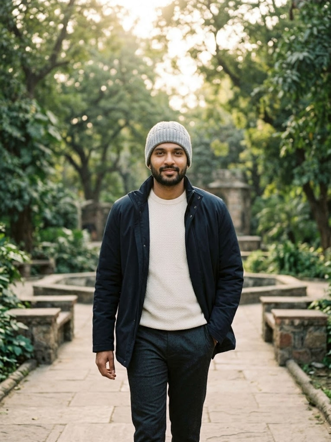 Cdeck Men’s Winter Woolen Cap | Ribbed Knit Beanie | Free Size | Soft & Warm | Grey