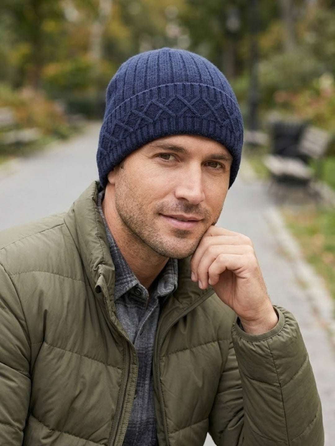 Cdeck Men’s Woolen Winter Cap | Soft, Warm & Comfortable Cap for Everyday Wear | Free Size | Blue