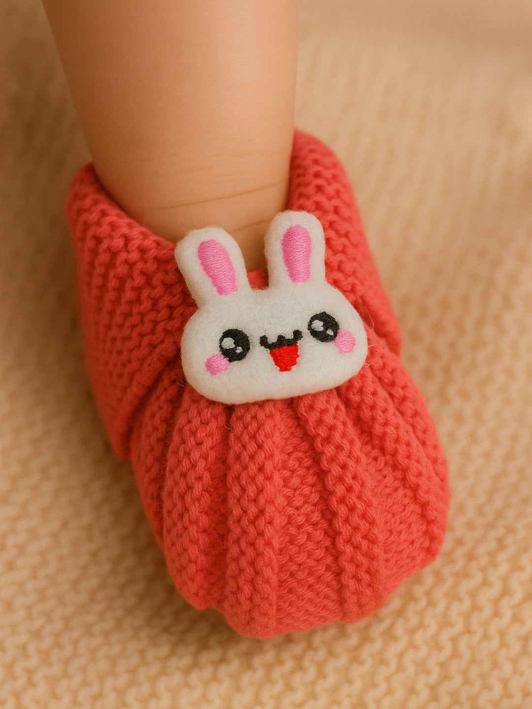 Cdeck Hand Knitted Baby Woolen Booties | Soft, Warm & Comfortable Newborn Footwear | 0–12 Months