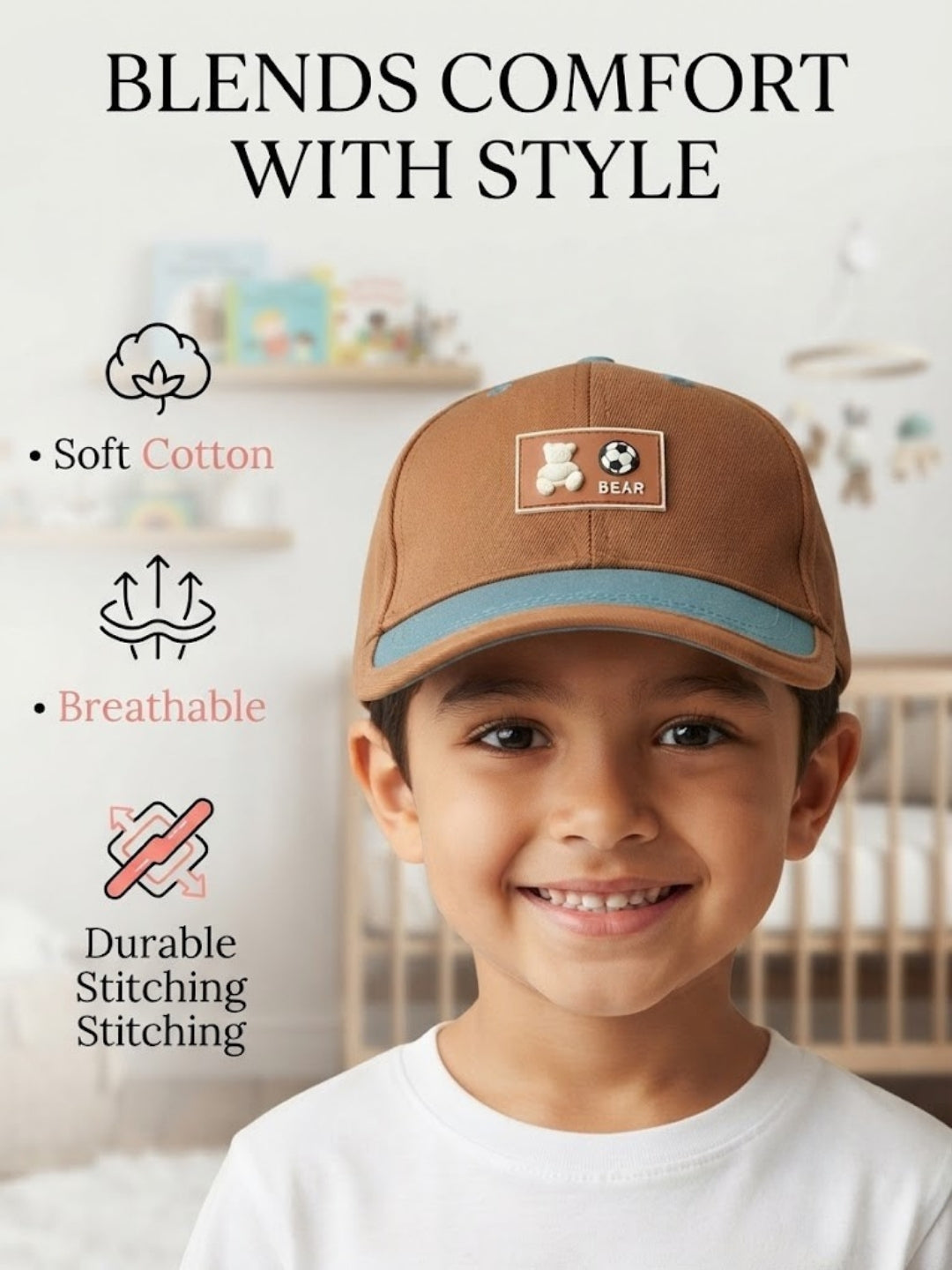 Cdeck Kids Cotton Cap for Boys & Girls