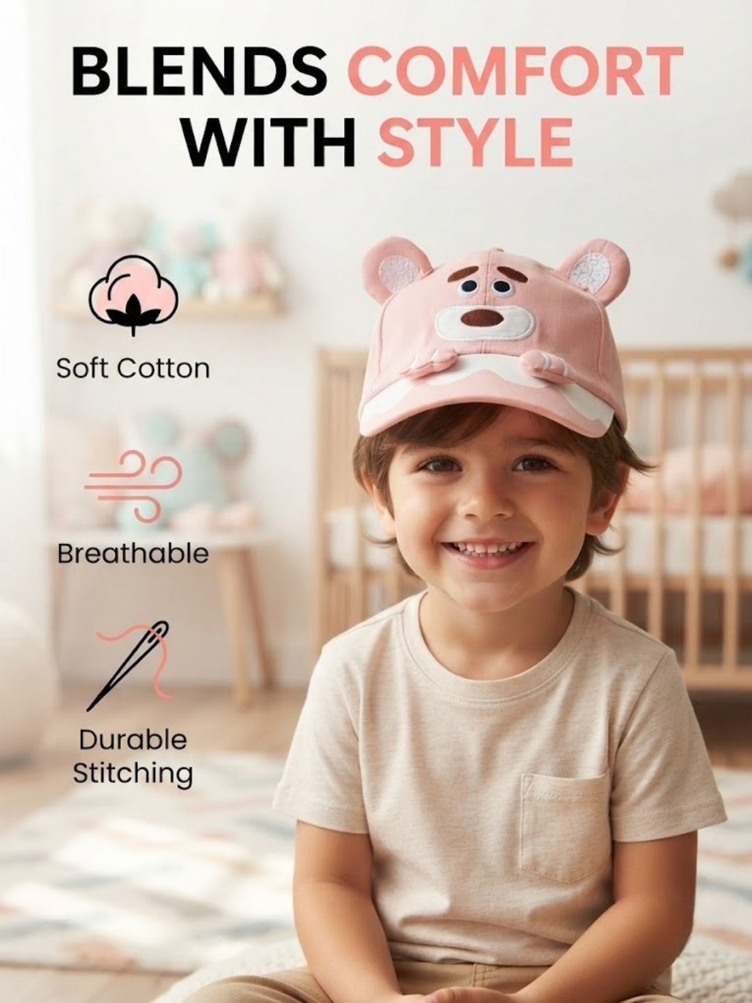 Cdeck Kids Cotton Cap for Boys & Girls