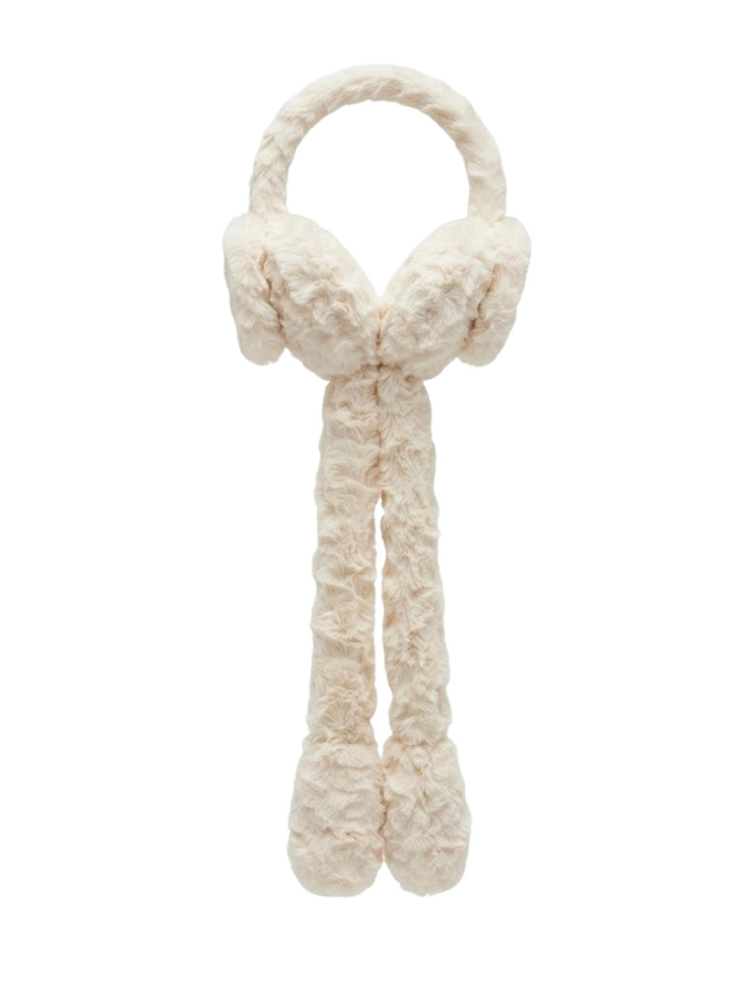 Cdeck Plush Furry Earmuffs for Girls & Women, Soft Warm Winter Earmuffs with Long Hanging Ear Covers, Free Size