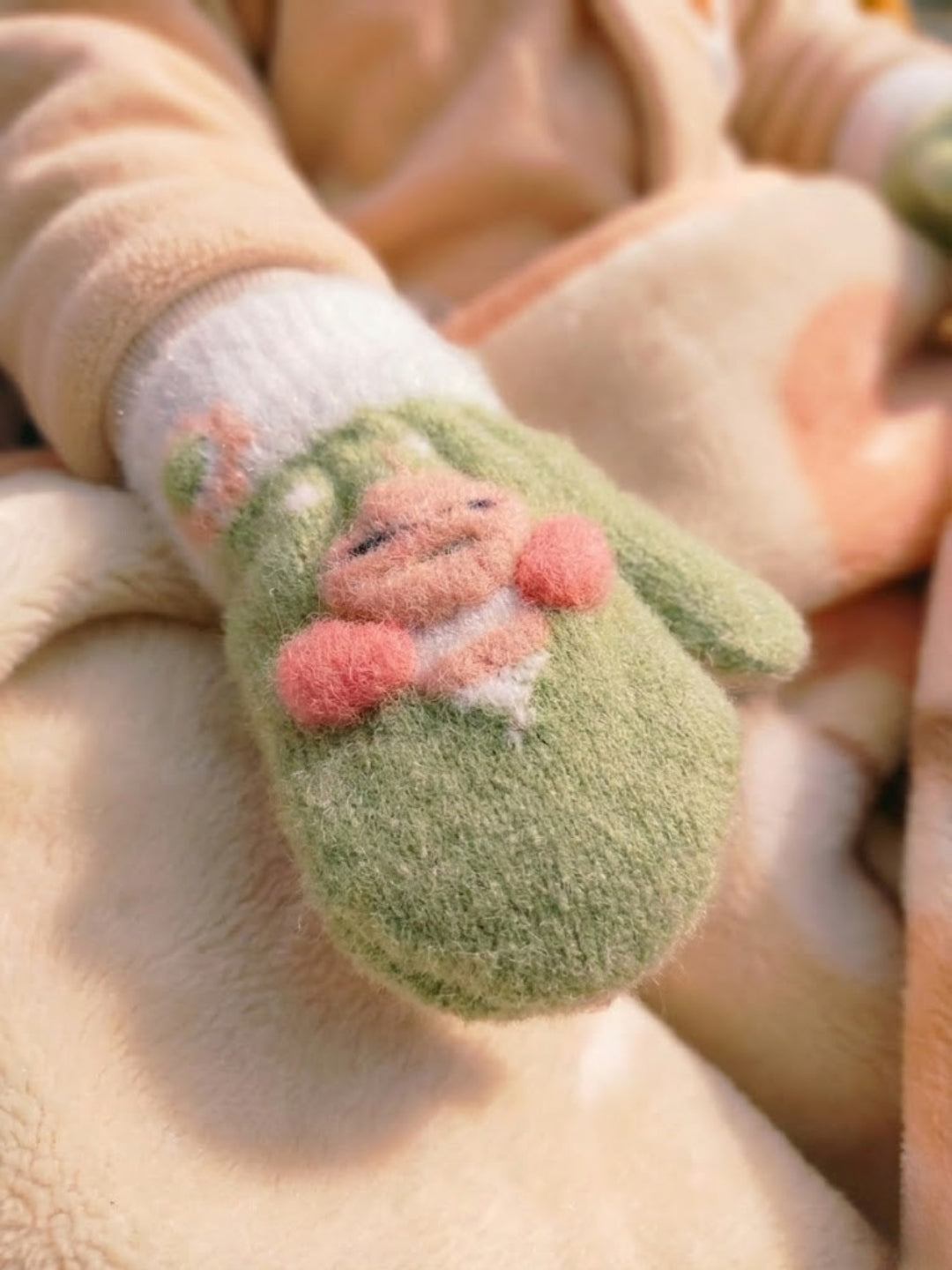 Cdeck Baby Woolen Winter Gloves for Boys & Girls | Soft, Warm & Comfortable | 0–12 Months