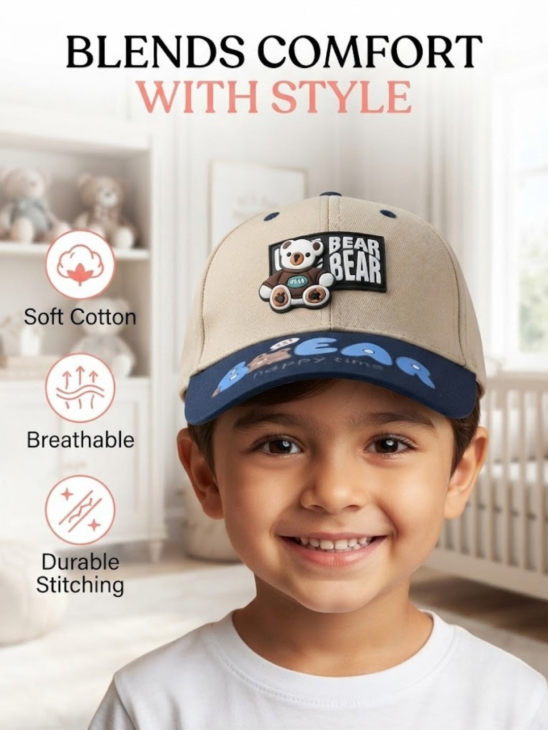 Cdeck Kids Cotton Cap for Boys & Girls