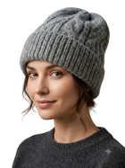 Cdeck Women Woolen Cap | Soft Knitted Winter Beanie for Women | Warm & Stylish Winter Wear | Free Size| Grey