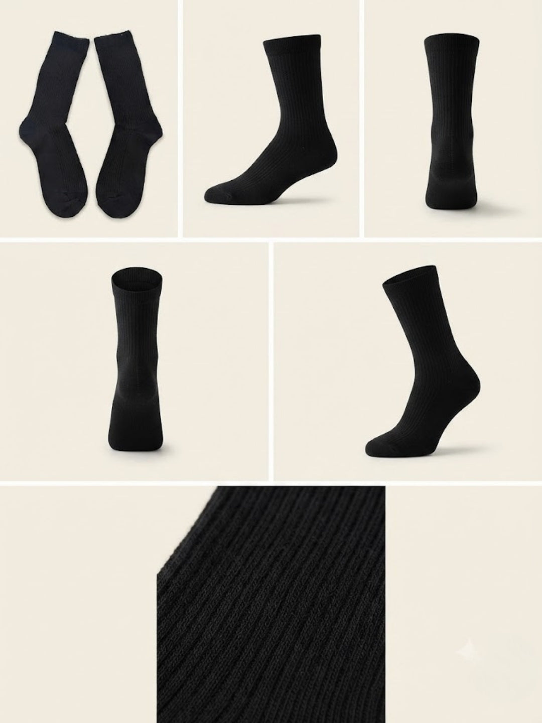 Cdeck Unisex Woolen Socks for Men & Women | Warm Soft Winter Socks  | Cozy Comfortable Cold Weather Footwear| Black
