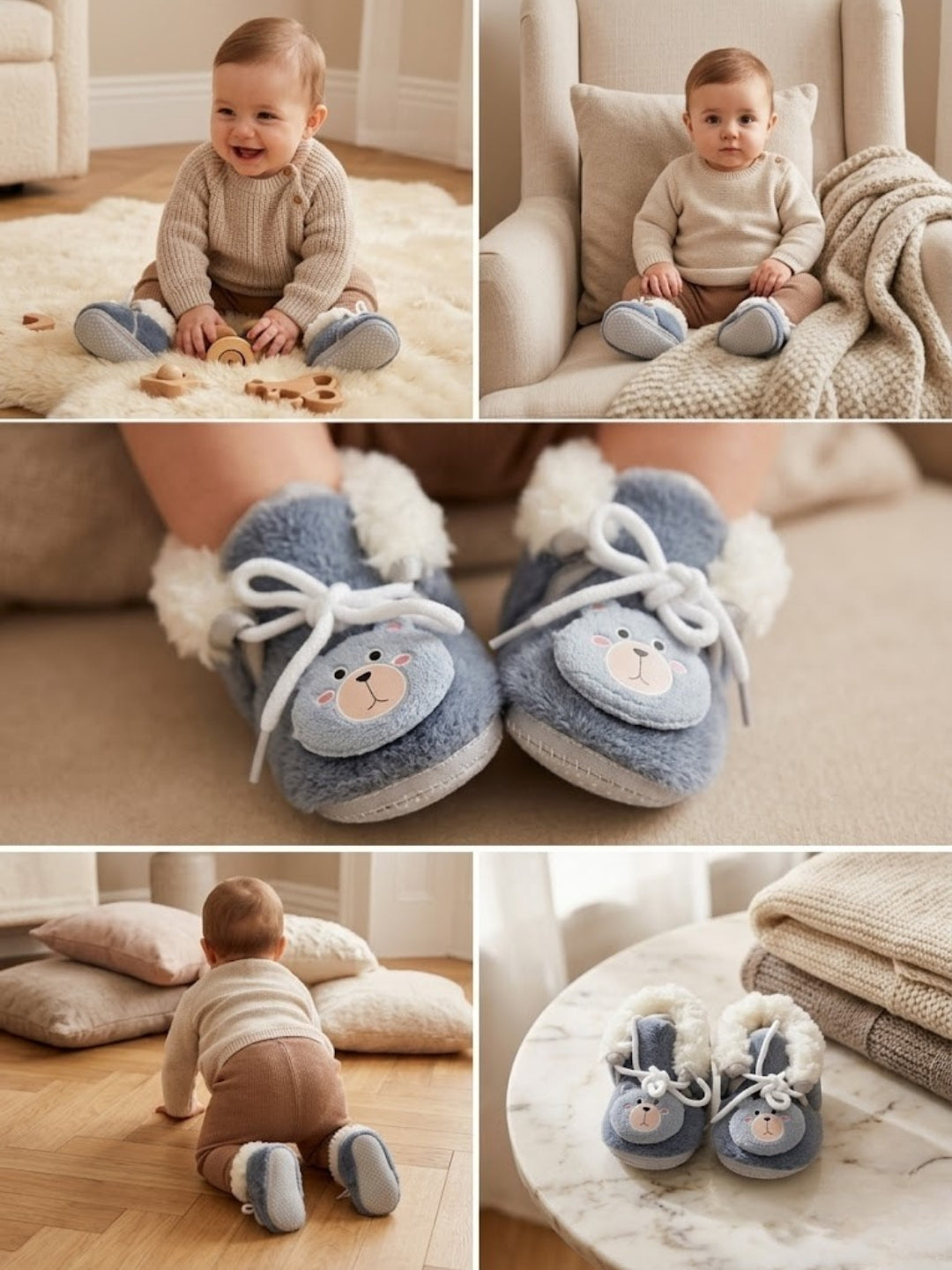 Cdeck Warm Winter Booties for Kids | Soft & Comfortable | 3–18 Months