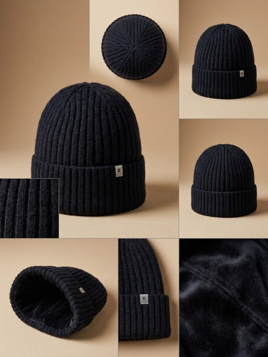 Cdeck Men’s Woolen Winter Cap | Ribbed Knitted Beanie | Free Size | Warm & Comfortable