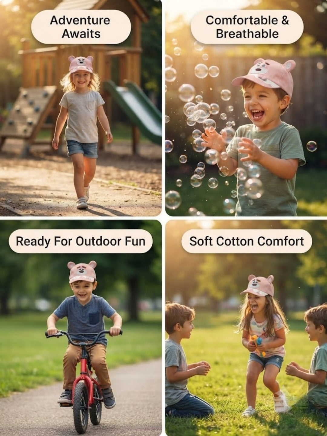 Cdeck Kids Cotton Cap for Boys & Girls
