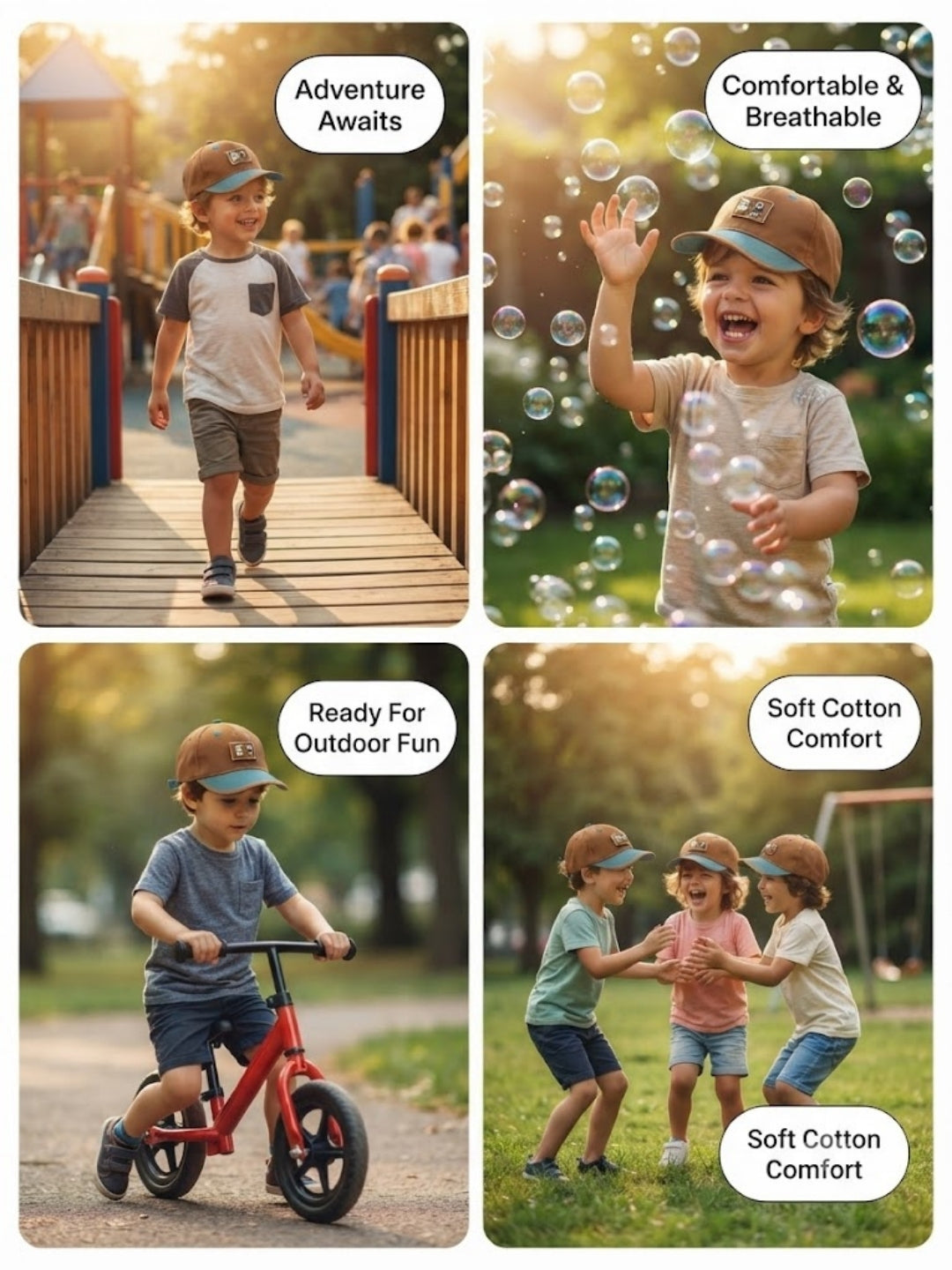 Cdeck Kids Cotton Cap for Boys & Girls