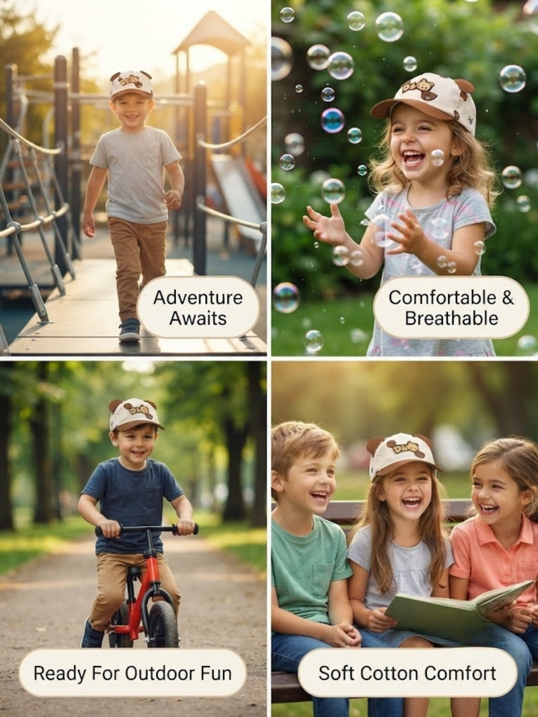 Cdeck Kids Cotton Cap for Boys & Girls