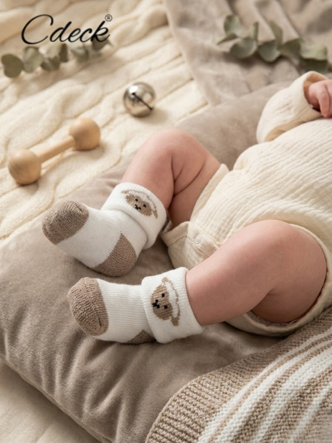 Cdeck Baby Kids Towel Cotton Socks | Soft, Comfortable & Absorbent | 0–12 Months