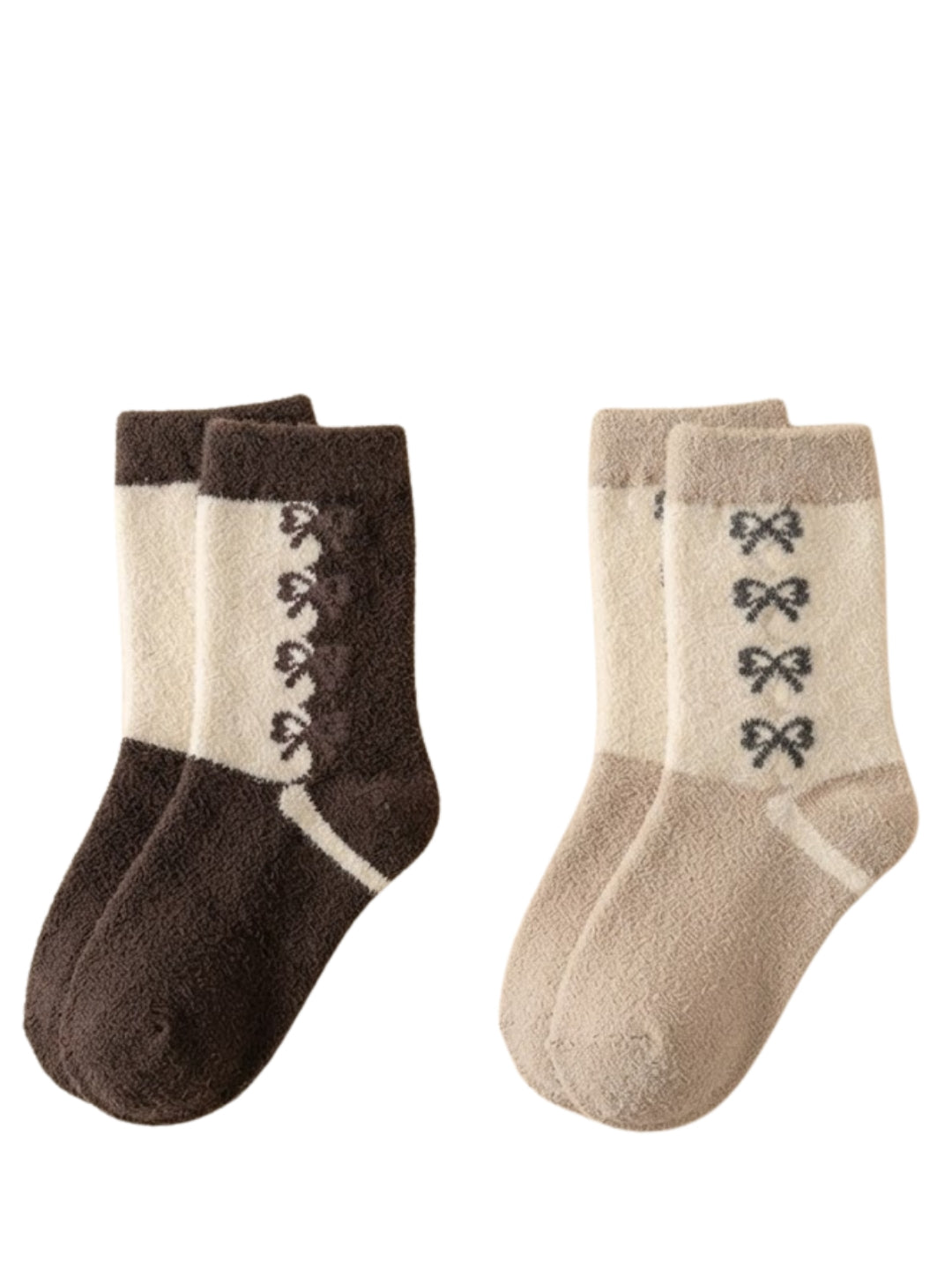 Cdeck Women Premium Hair Wool Socks Combo | Soft, Warm & Comfortable | Free Size | Brown & Cream