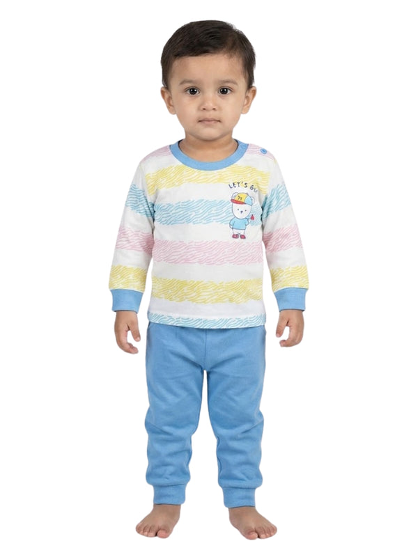 Cdeck Baby Full Sleeve T-Shirt & Pants Set | Soft, Comfortable & Stylish | 0–2 Years