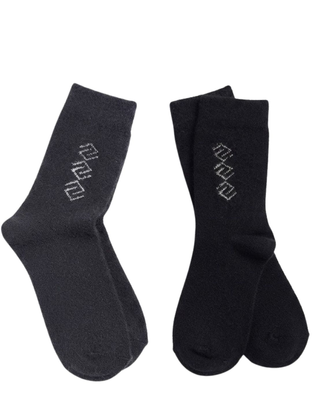 Cdeck Men’s Hair Wool Winter Socks | Soft, Warm & Comfortable | Black & Dark Grey Combo | Free Size