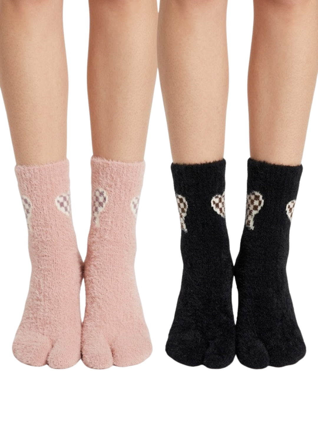 Cdeck Women’s Premium Fuzzy Socks – Cute Bunny Design | Warm Winter Socks | Free Size | Pink & Black Combo