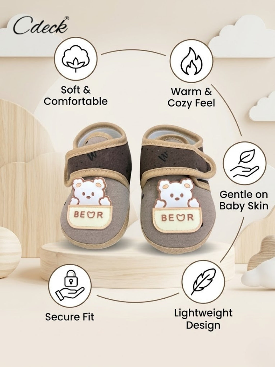 Cdeck Kids Summer Booties | Lightweight, Breathable & Comfortable Baby Shoes | 3-18 months