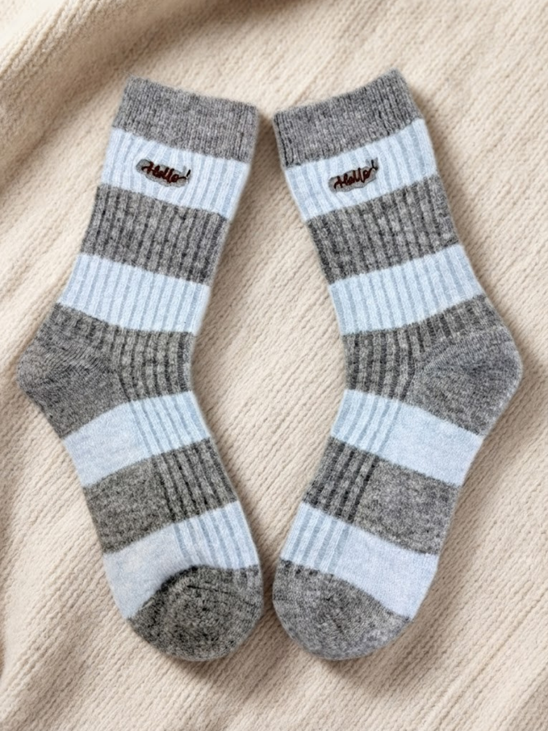 Cdeck Women’s Soft Wool Socks | Warm, Cozy & Stylish Striped Winter Socks