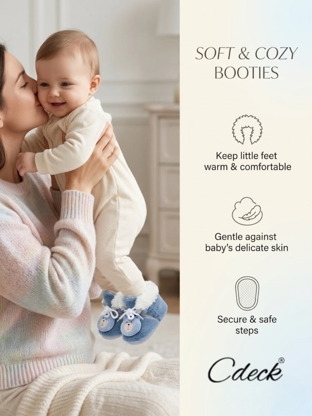 Cdeck Warm Winter Booties for Kids | Soft & Comfortable | 3–18 Months