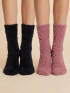 Cdeck Women’s Soft & Warm Woolen Fuzzy Socks | Cozy Thick Winter Socks for Women | Black & Pink Combo