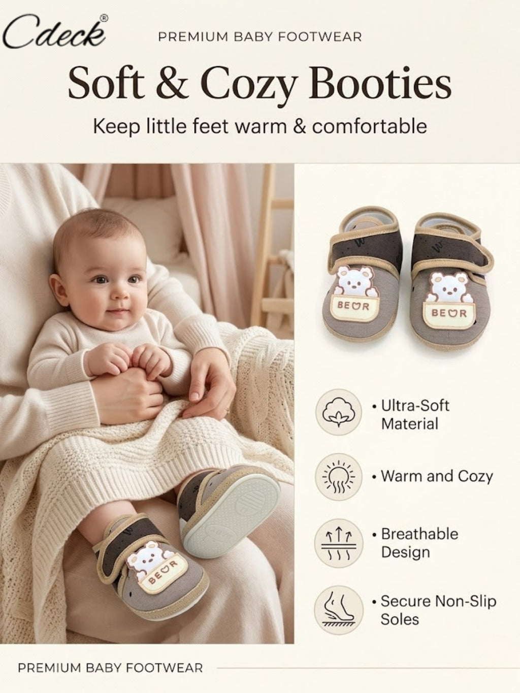 Cdeck Baby Bear Booties
