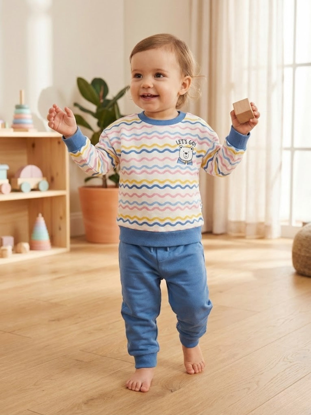 Cdeck Baby Full Sleeve T-Shirt & Pants Set | Soft, Comfortable & Stylish | 0–2 Years