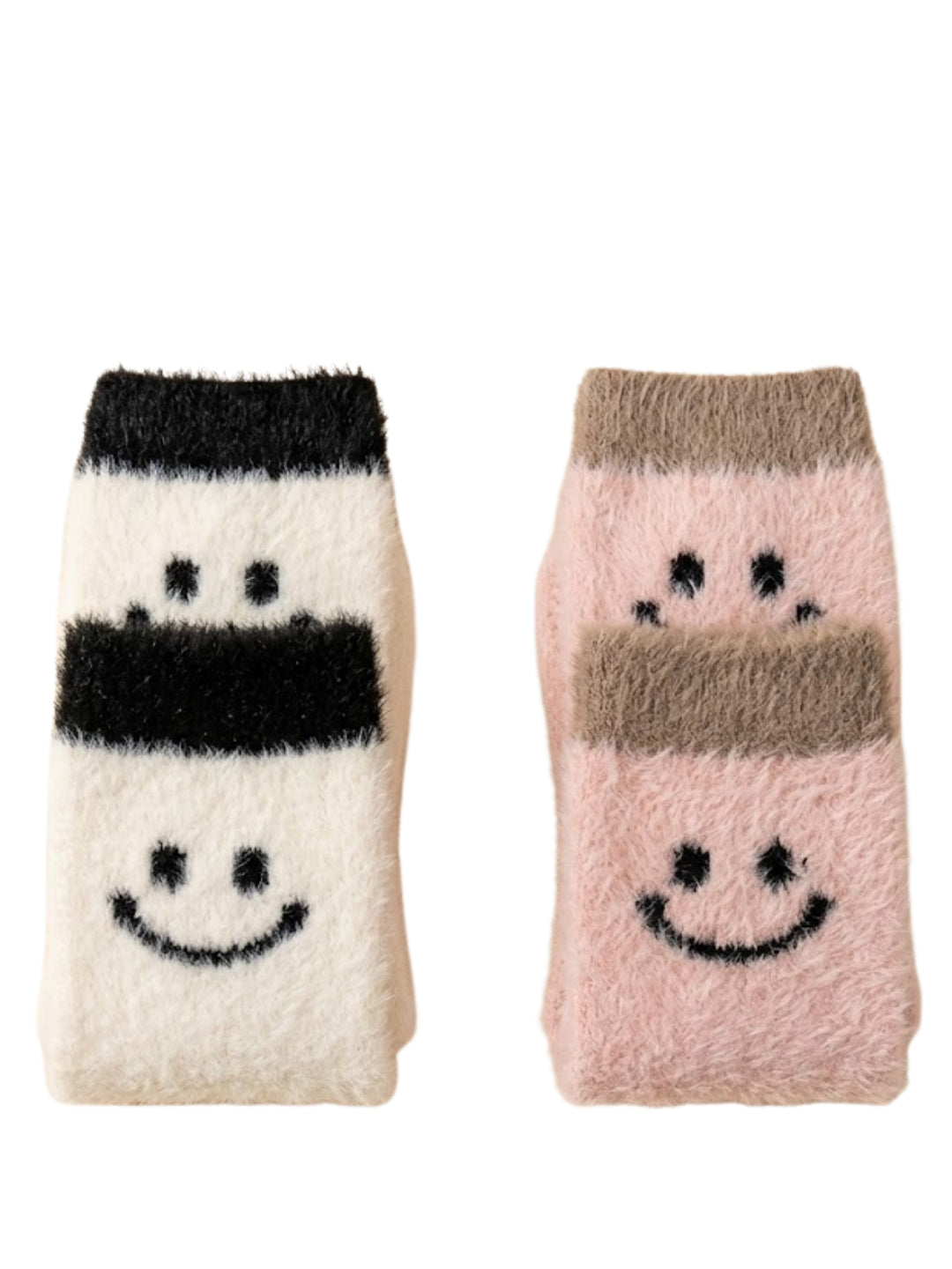 Cdeck Women’s Hair Wool Fuzzy Socks Combo | Soft & Warm Winter Socks | Free Size | White & Pink