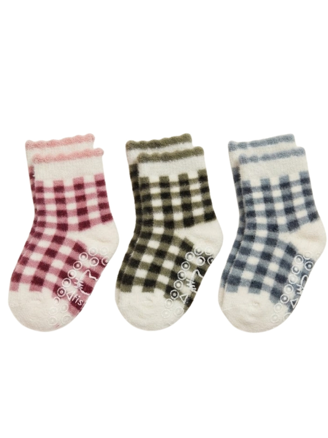 Cdeck Kids Soft Winter Socks | Rabbit Hair Wool Warm Stretchable Socks for Boys & Girls | 0–4 Years | Pack of 3 | Multicolor