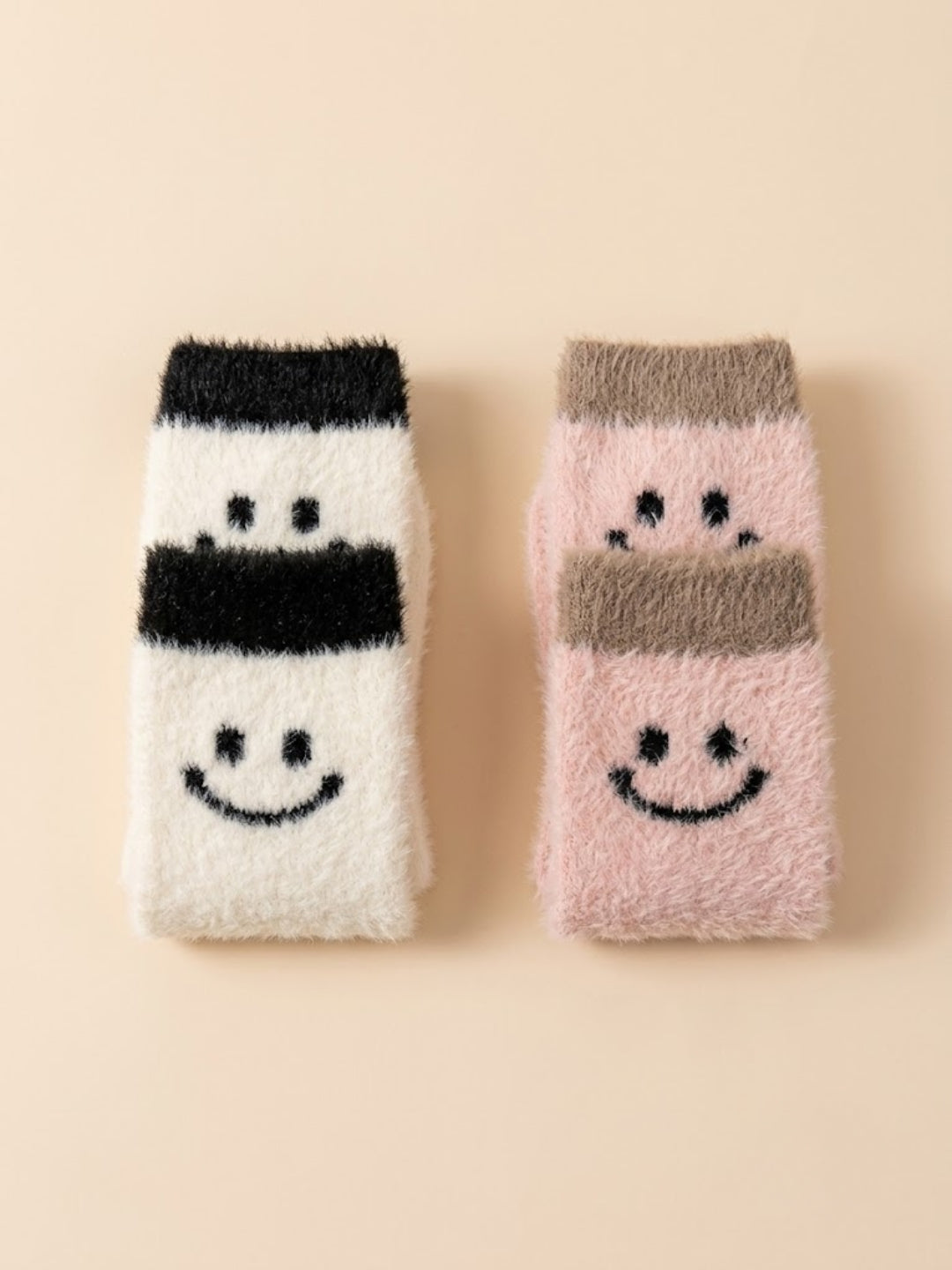 Cdeck Women’s Hair Wool Fuzzy Socks Combo | Soft & Warm Winter Socks | Free Size | White & Pink