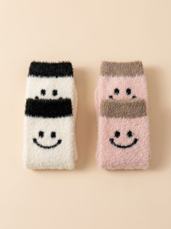 Cdeck Women’s Hair Wool Fuzzy Socks Combo | Soft & Warm Winter Socks | Free Size | White & Pink