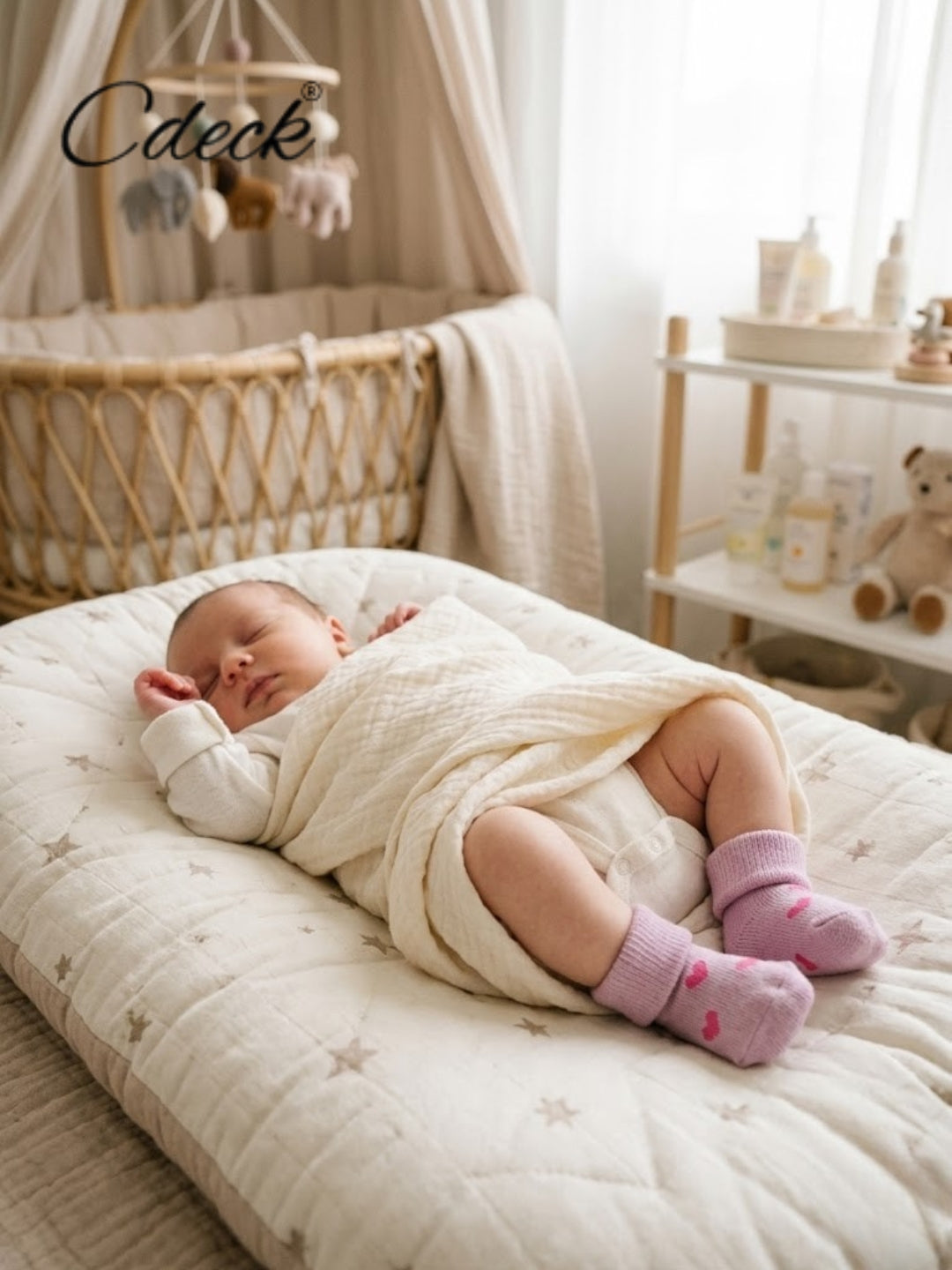Cdeck Baby Kids Towel Cotton Socks | Soft, Comfortable & Absorbent | 0–12 Months