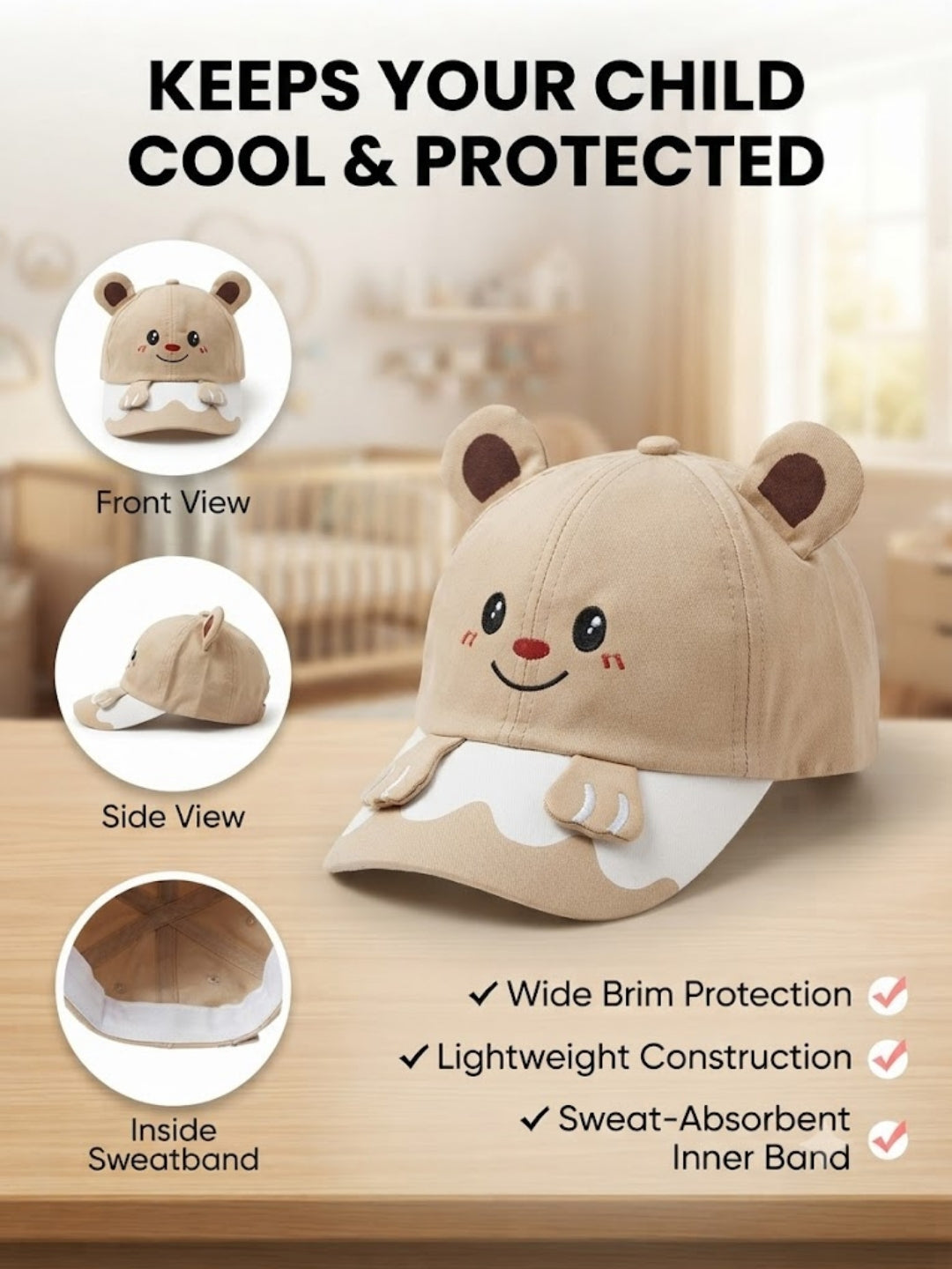 Cdeck Kids Cotton Cap for Boys & Girls