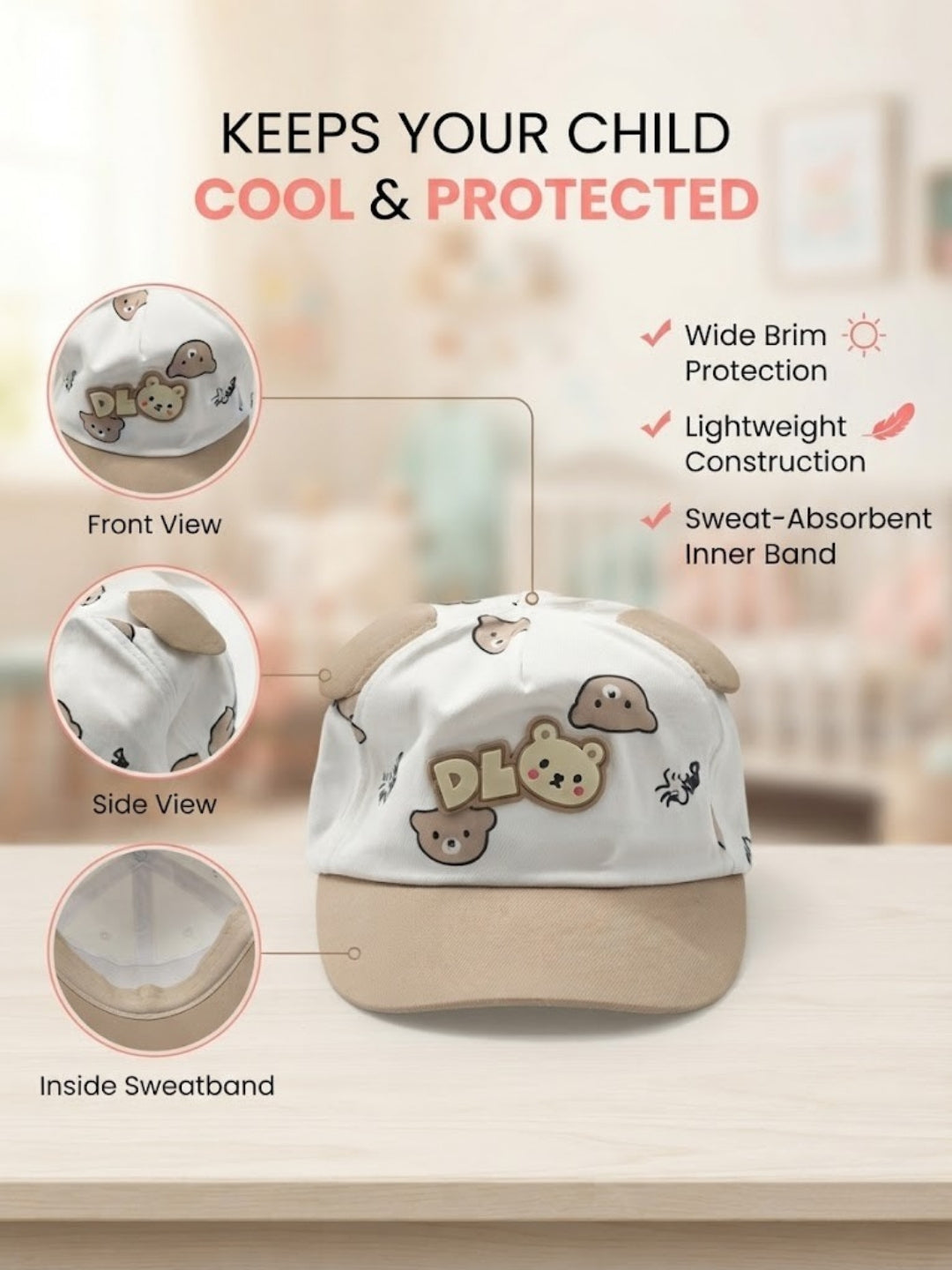 Cdeck Kids Cotton Cap for Boys & Girls