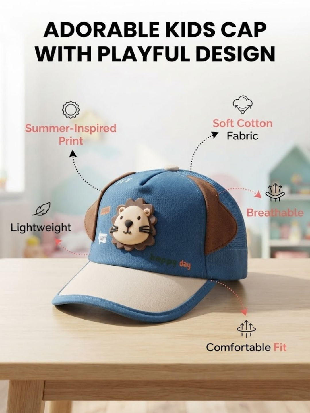 Cdeck Kids Cotton Cap for Boys & Girls