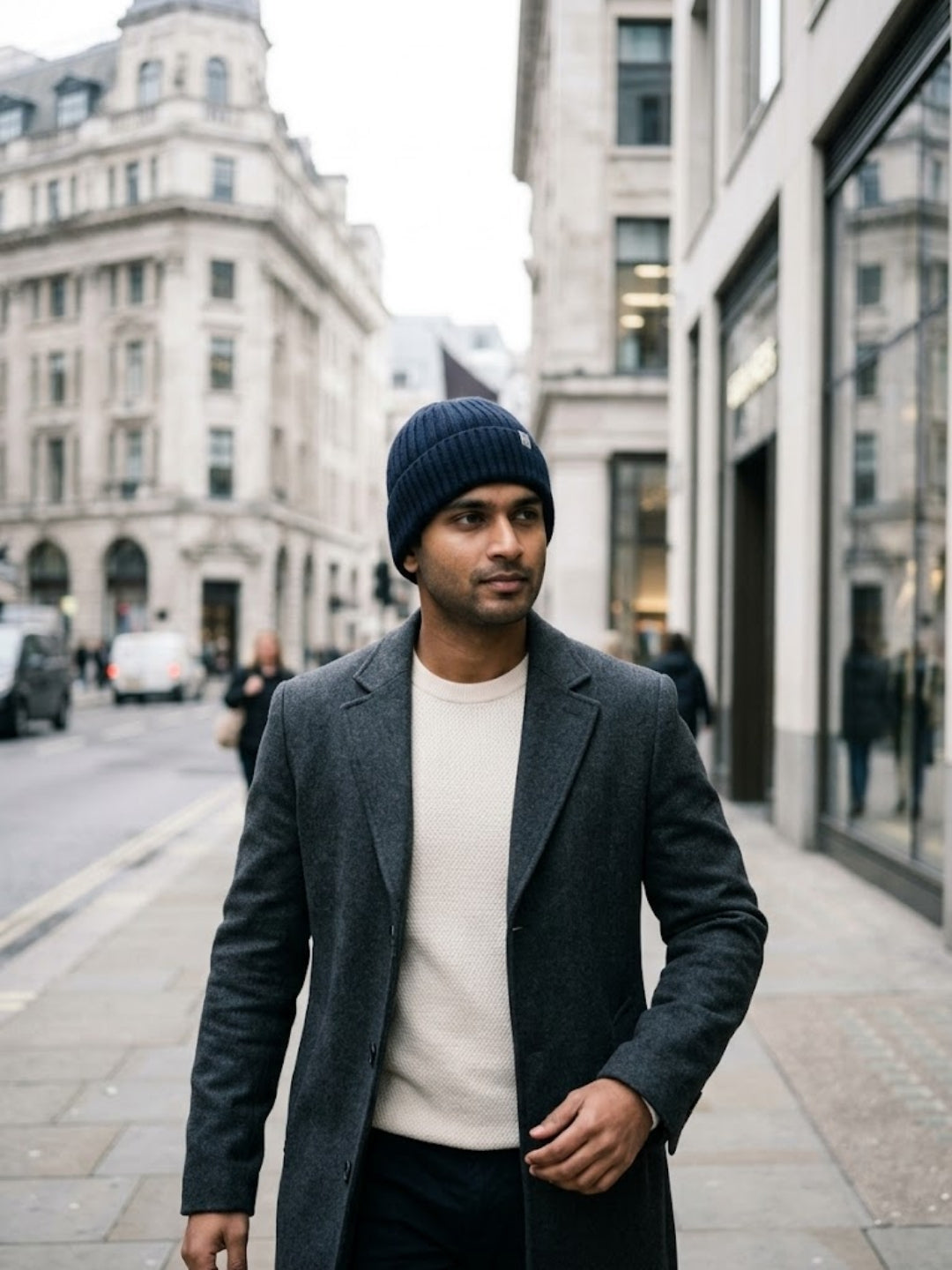 Cdeck Men’s Woolen Winter Cap | Ribbed Knitted Beanie | Free Size | Warm & Comfortable | Black