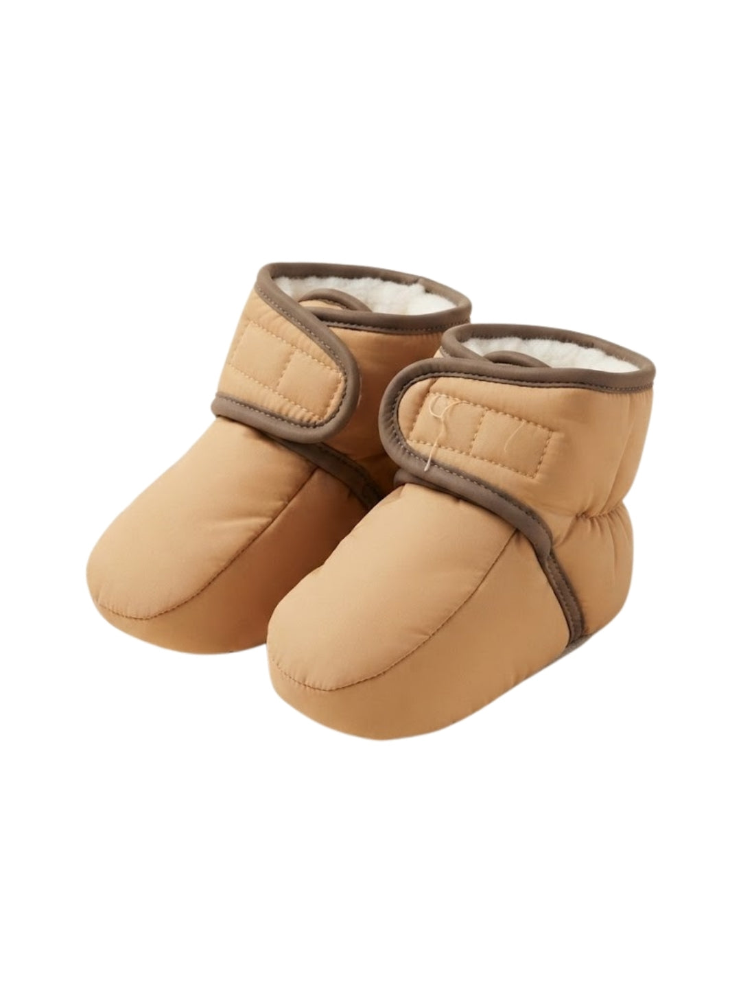 Cdeck Baby Winter Fleece Booties for Boys & Girls, Soft Warm Booties with Adjustable Strap, 3-9 Months
