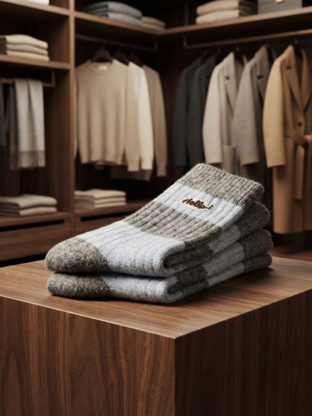 Cdeck Women’s Soft Wool Socks | Warm, Cozy & Stylish Striped Winter Socks