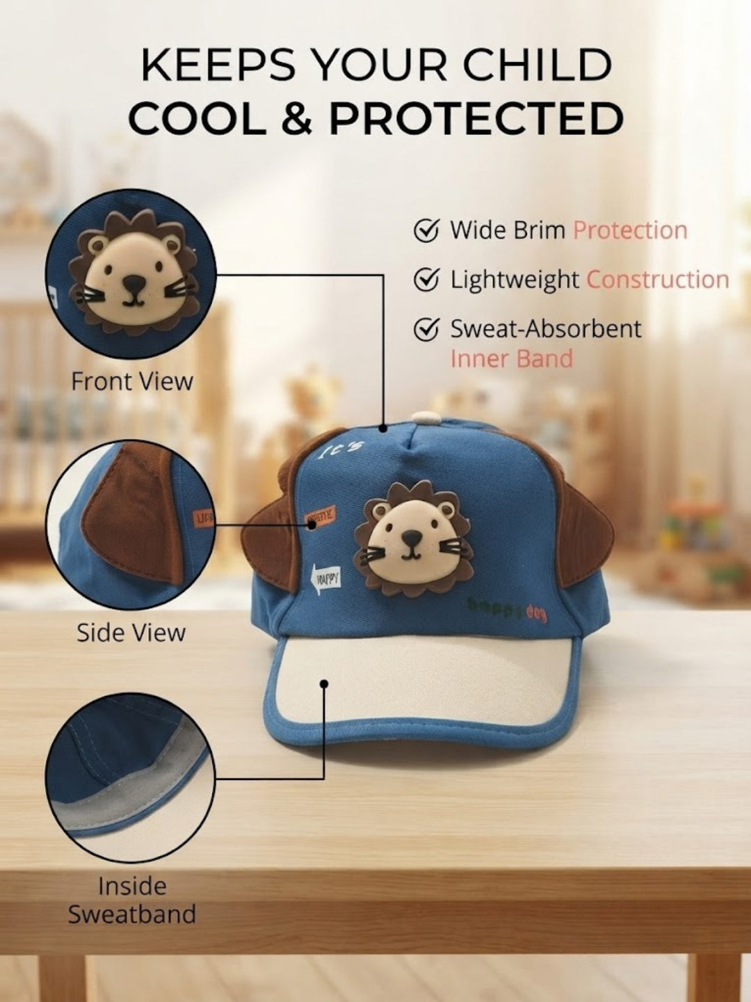 Cdeck Kids Cotton Cap for Boys & Girls