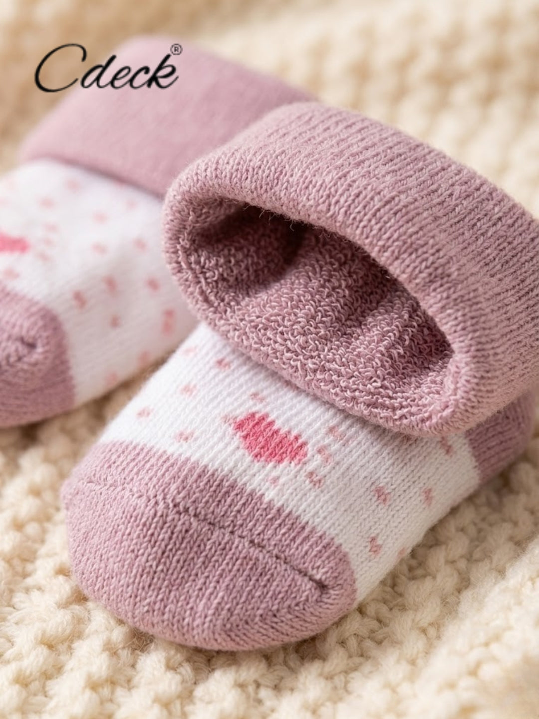Cdeck Baby Kids Towel Cotton Socks | Soft, Comfortable & Absorbent | 0–12 Months