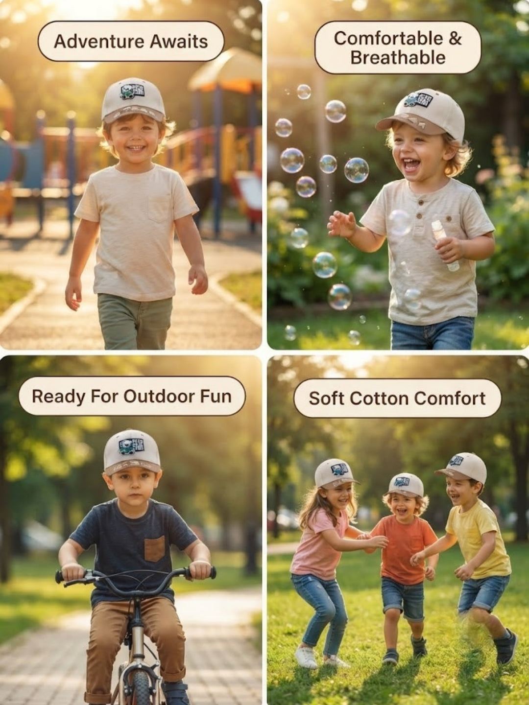Cdeck Kids Cotton Cap for Boys & Girls