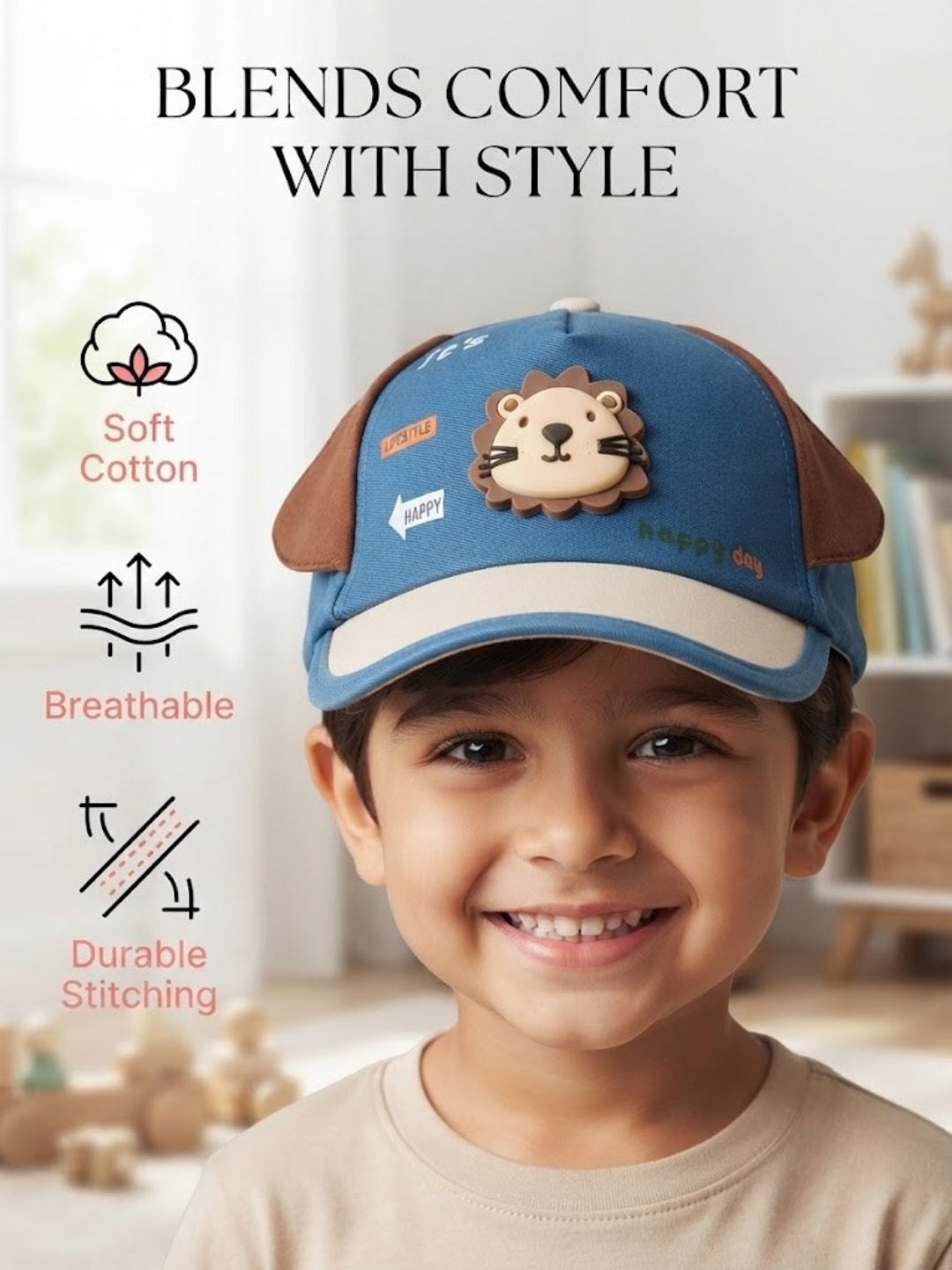 Cdeck Kids Cotton Cap for Boys & Girls