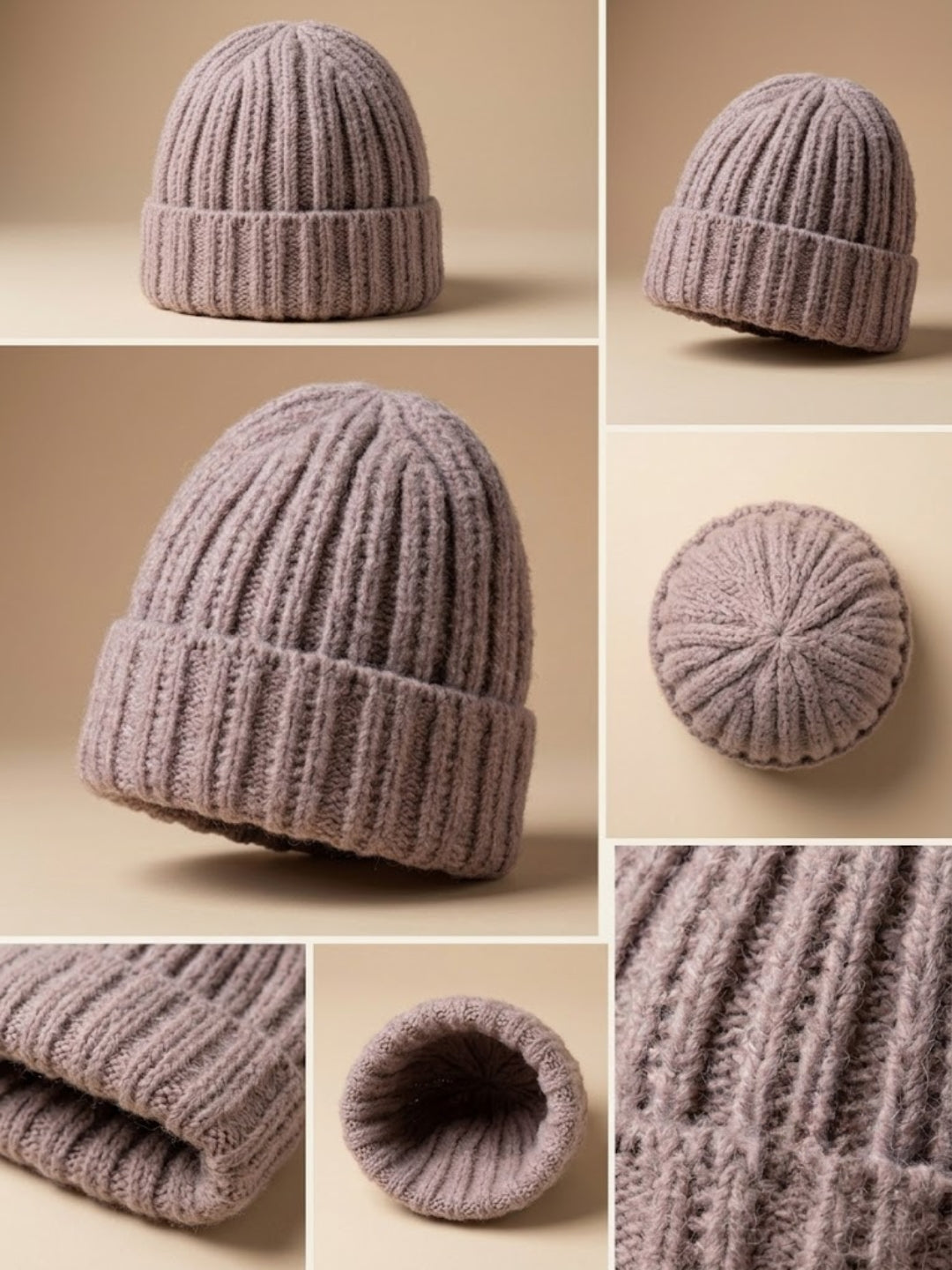 Cdeck Women Woolen Cap | Soft Knitted Winter Beanie for Women | Warm & Stylish Winter Wear | Free Size| Purple