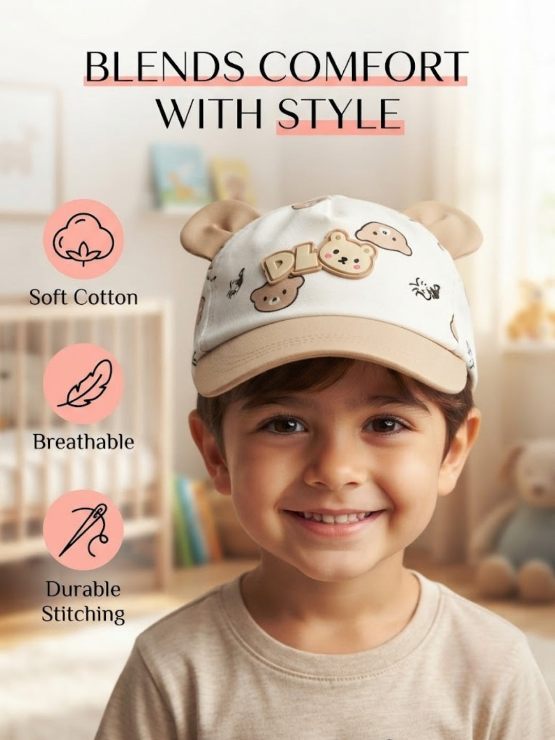 Cdeck Kids Cotton Cap for Boys & Girls