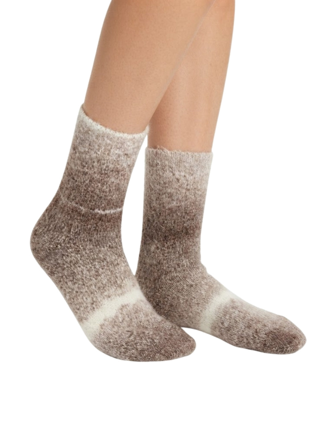 Cdeck Unisex Premium Fuzzy Winter Socks | Soft Warm Plush Socks for Men & Women | Cozy Comfortable Socks | Free Size | Brown Beig