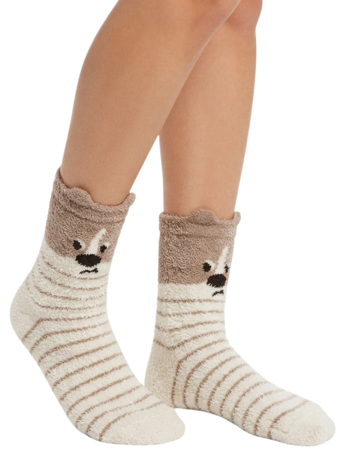 Cdeck Rabbit Hair Wool Socks for Women, Soft Fuzzy Warm Winter Socks with Cute Animal Pattern