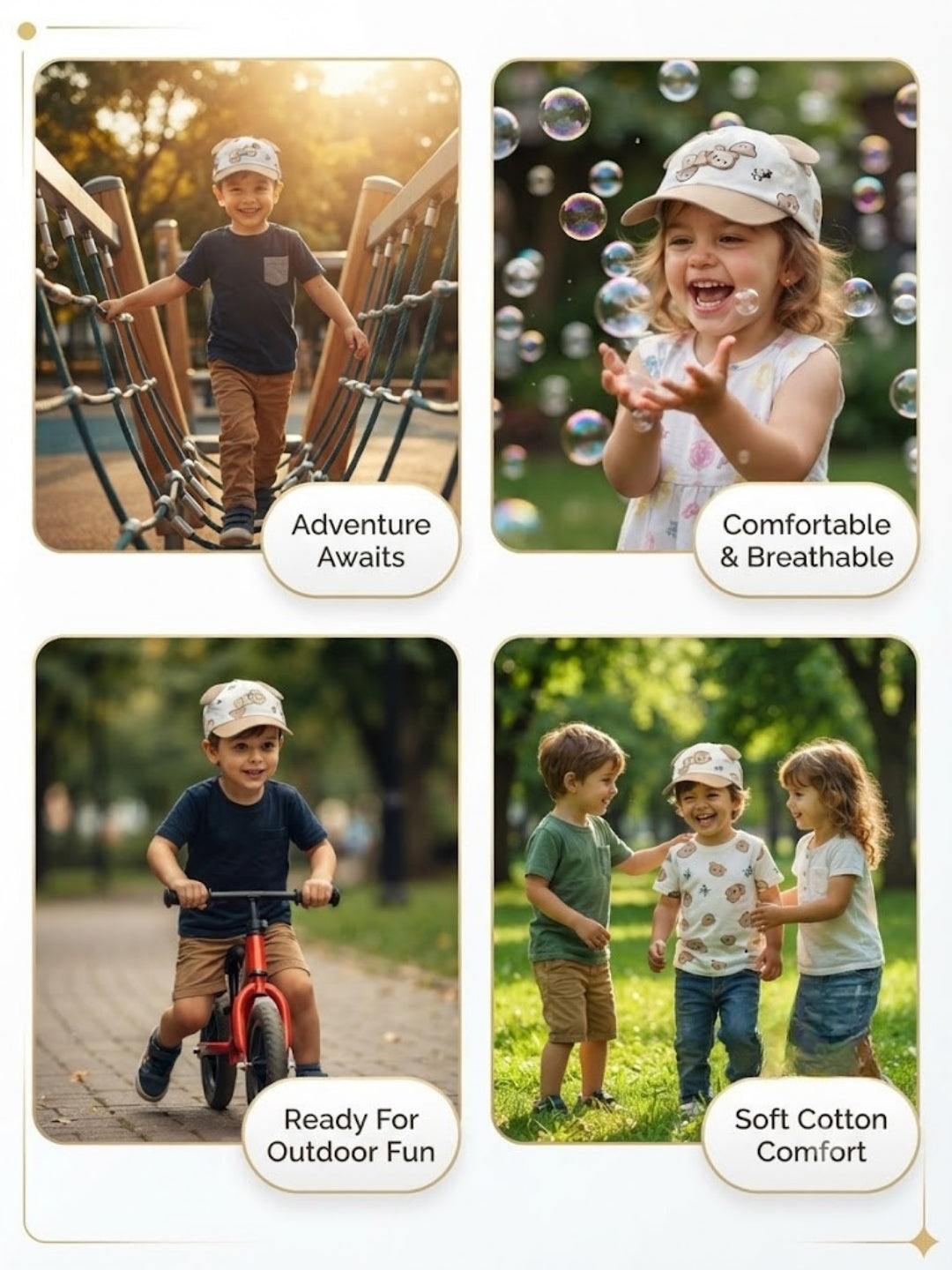 Cdeck Kids Cotton Cap for Boys & Girls