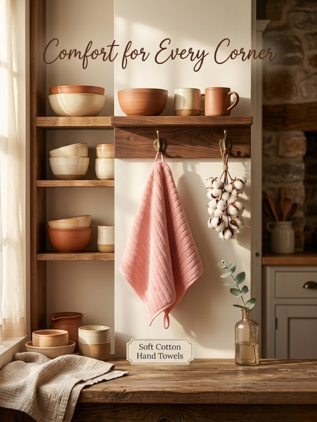 Cdeck Premium Cotton Hand Towel | Soft, Absorbent & Comfortable Everyday Use