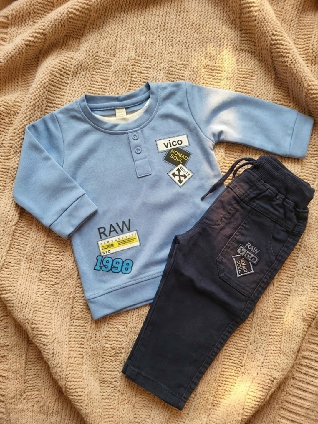 Cdeck Baby Full Sleeve T-Shirt & Pants Set | Comfortable & Stylish Baby Clothing