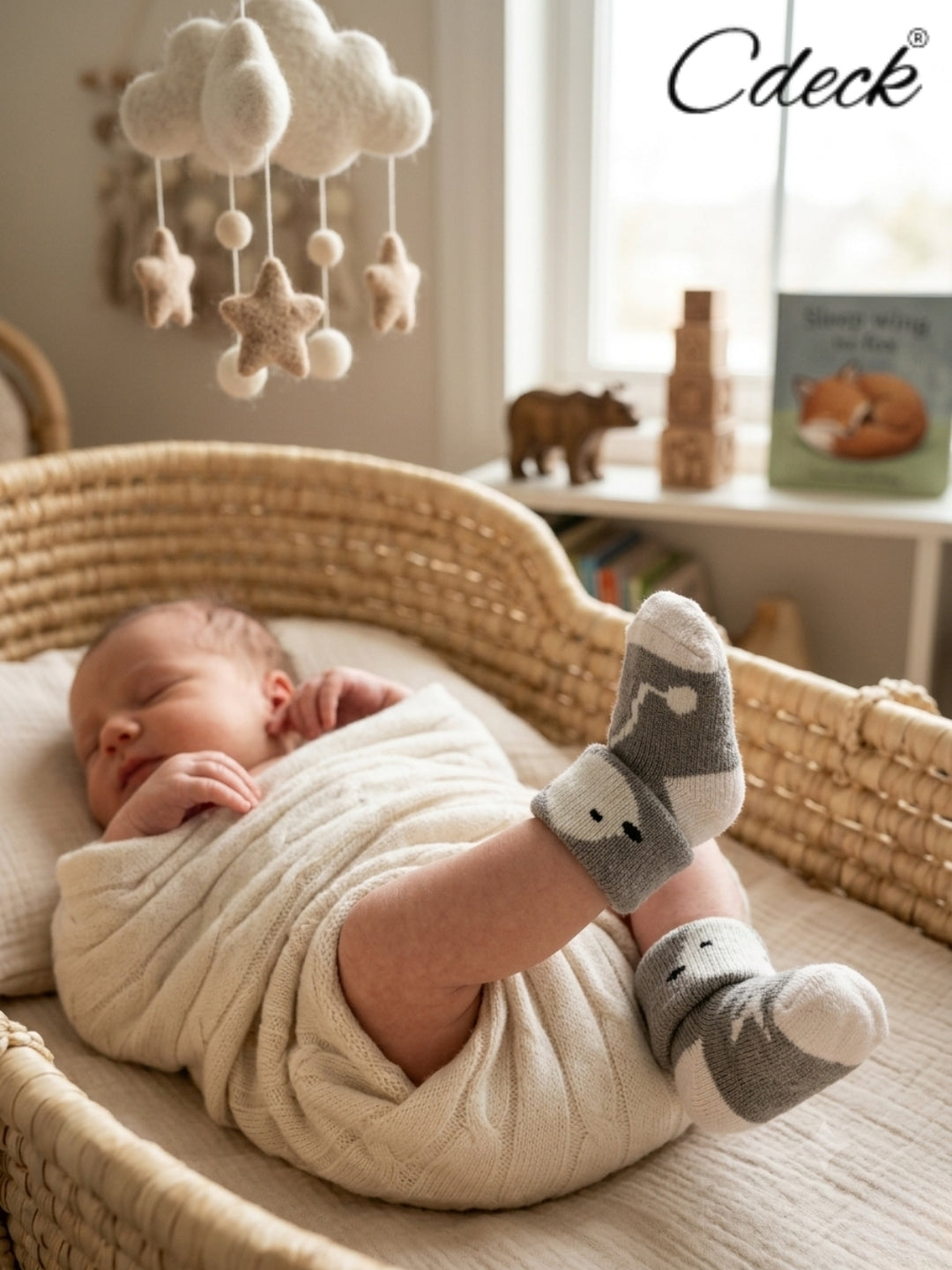 Cdeck Newborn Baby Wool Socks | Soft, Stretchable & Warm | 0–12 Months