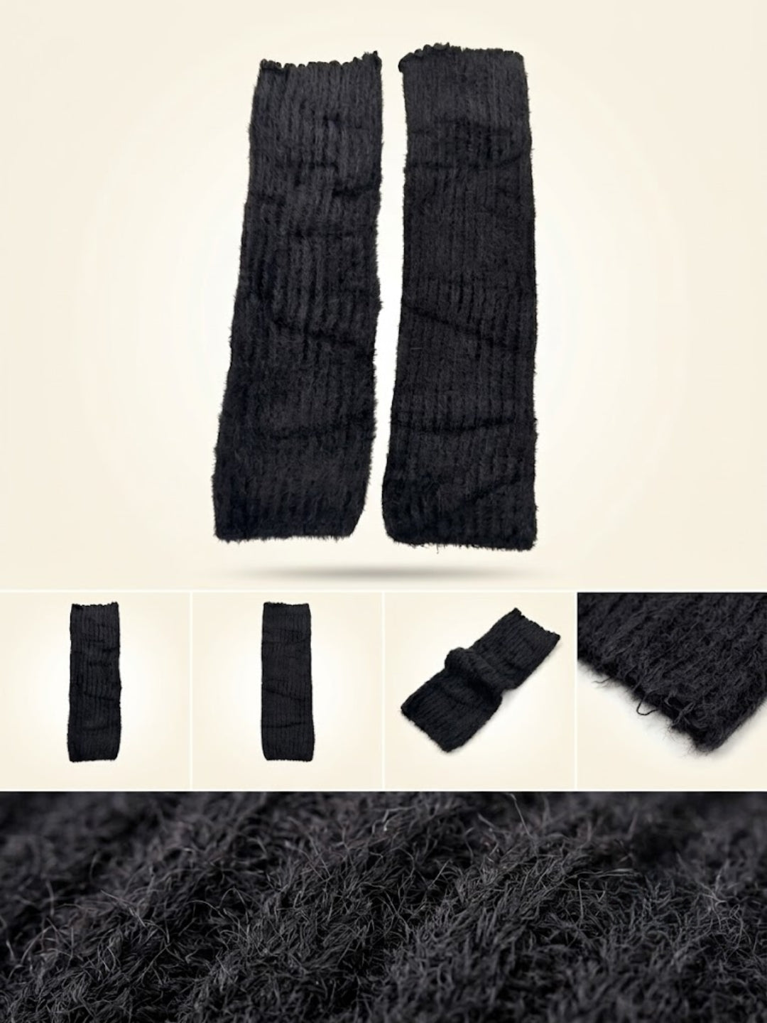 Cdeck Women’s Woolen Leg Warmers for Winter | Soft, Warm & Comfortable Leg Covers for Everyday Wear | Black